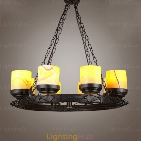 8 Light Country Rustic Vintage Retro Pendant Light with Glass Shade 8 Light Country Rustic Vintage Retro Pendant Light with Glass Shade