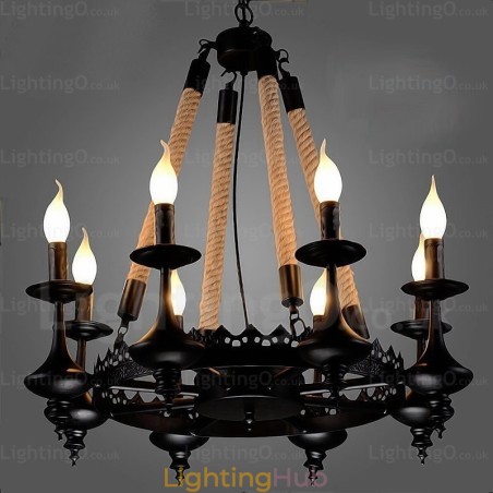 8 Light Country Rustic Pendant Light 8 Light Country Rustic Pendant Light