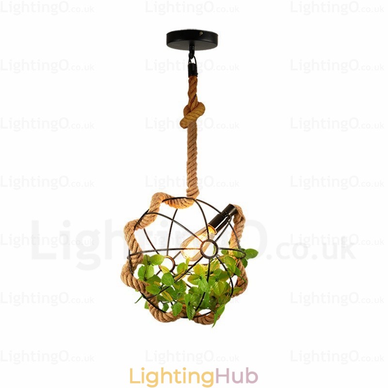 1 Light Country Rustic Vintage Retro Pendant Light