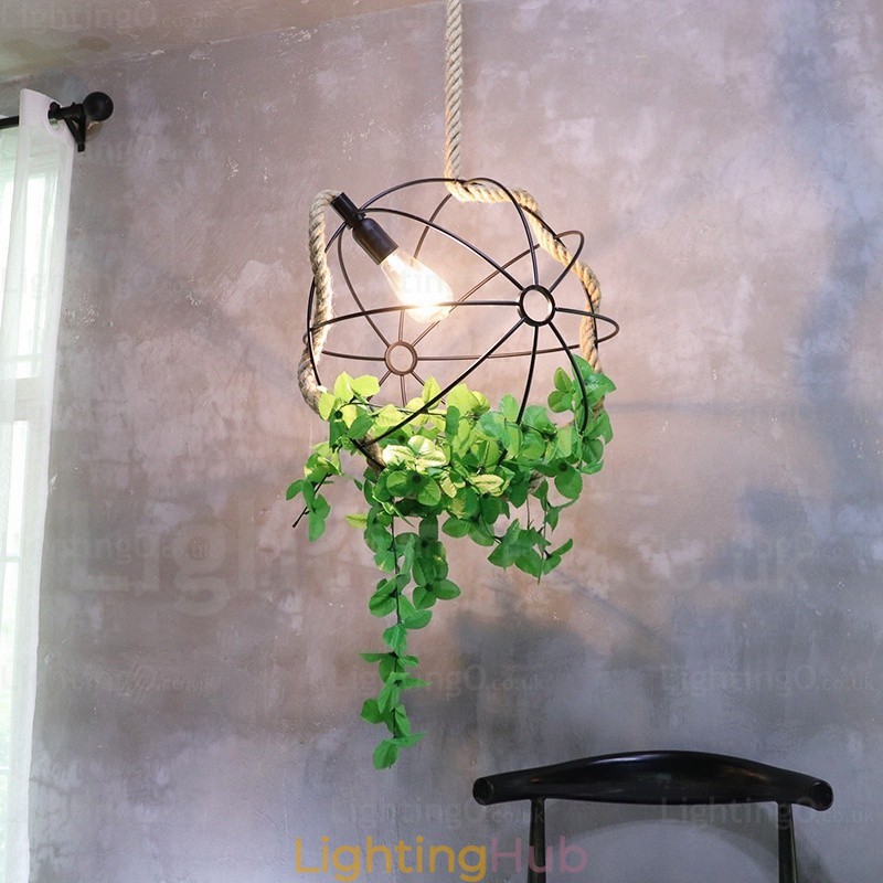 1 Light Country Rustic Vintage Retro Pendant Light
