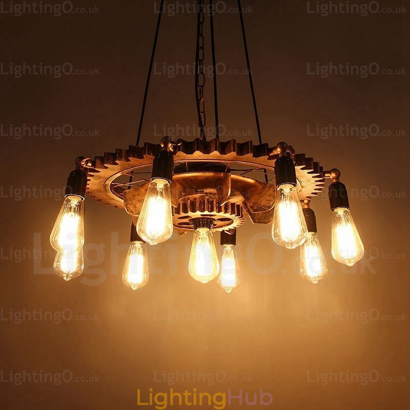 9 Light Vintage Retro Pendant Light