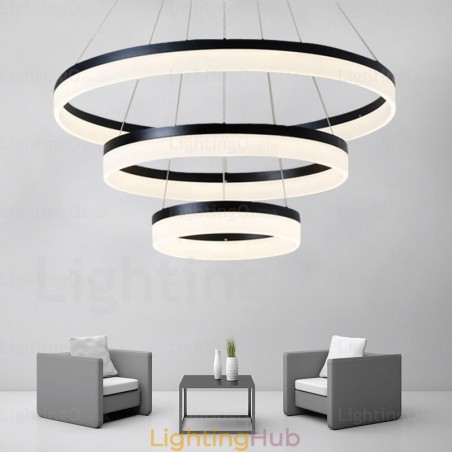 Wi Fi Smart Dimmable 3 Rings Modern Contemporary Pendant Light with Acrylic Shade Wi Fi Smart Dimmable 3 Rings Modern Contemporary Pendant Light with Acrylic Shade