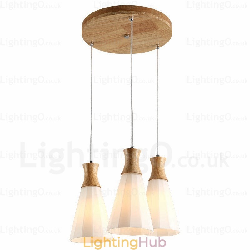 1 Light Modern Contemporary Nordic Pendant Light with Glass Shade