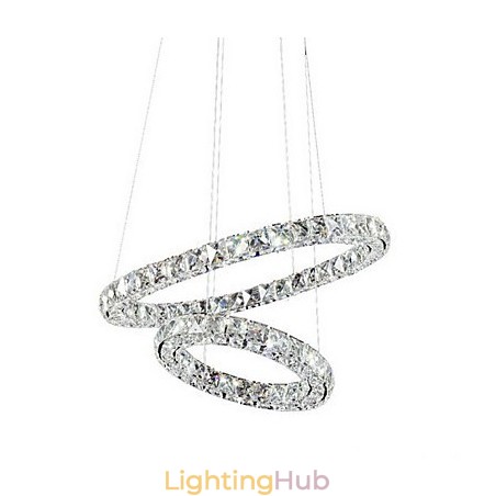 Crystal Pendant Light Lighting Modern 2 Rings Three Sides K9 Crystal Indoor Ceiling Lights Lamp Fixtures Crystal Pendant Light Lighting Modern 2 Rings Three Sides K9 Crystal Indoor Ceiling Lights Lamp Fixtures