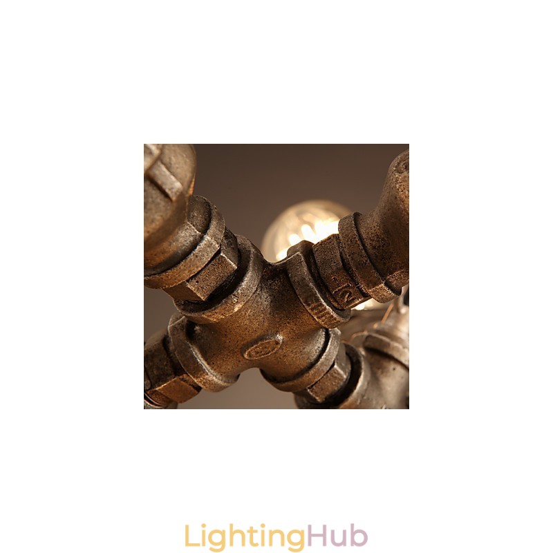 Rustic Lodge Vintage Electroplated Metal Chandelier