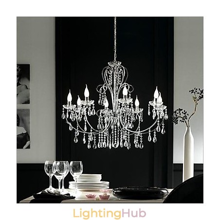 Traditional Classic Crystal Chrome Metal Chandelier Traditional Classic Crystal Chrome Metal Chandelier