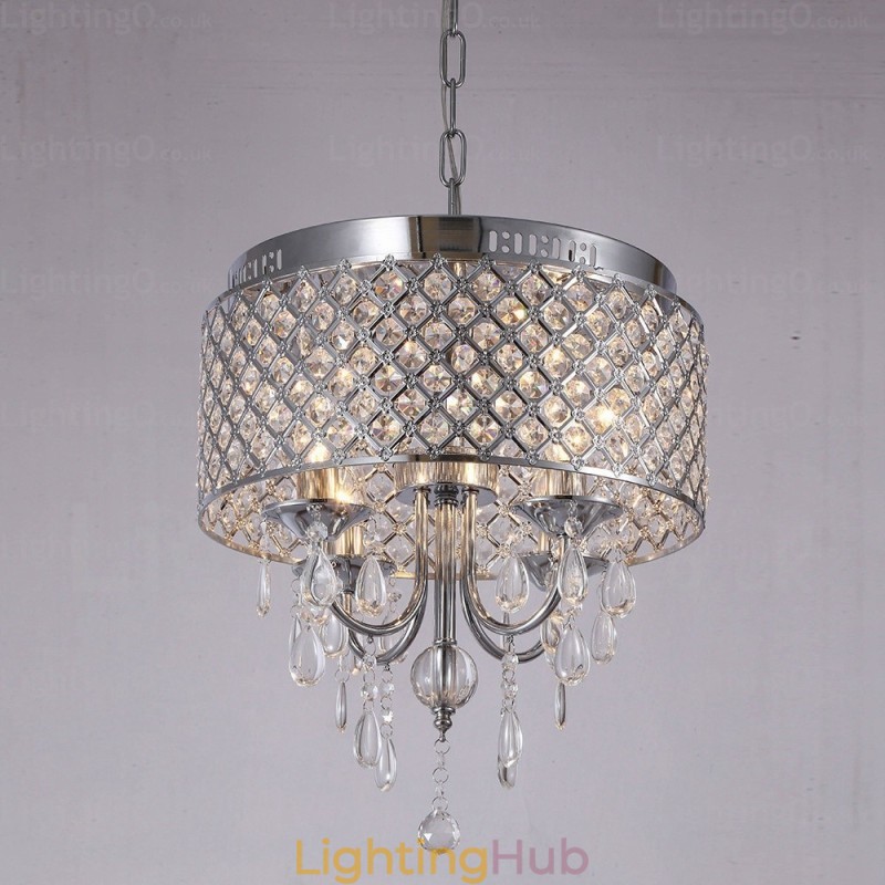 1 Light Modern Contemporary Pendant Light with Crystal Shade