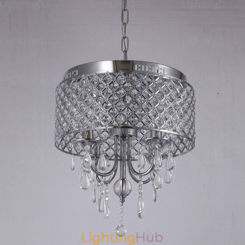 1 Light Modern Contemporary Pendant Light with Crystal Shade