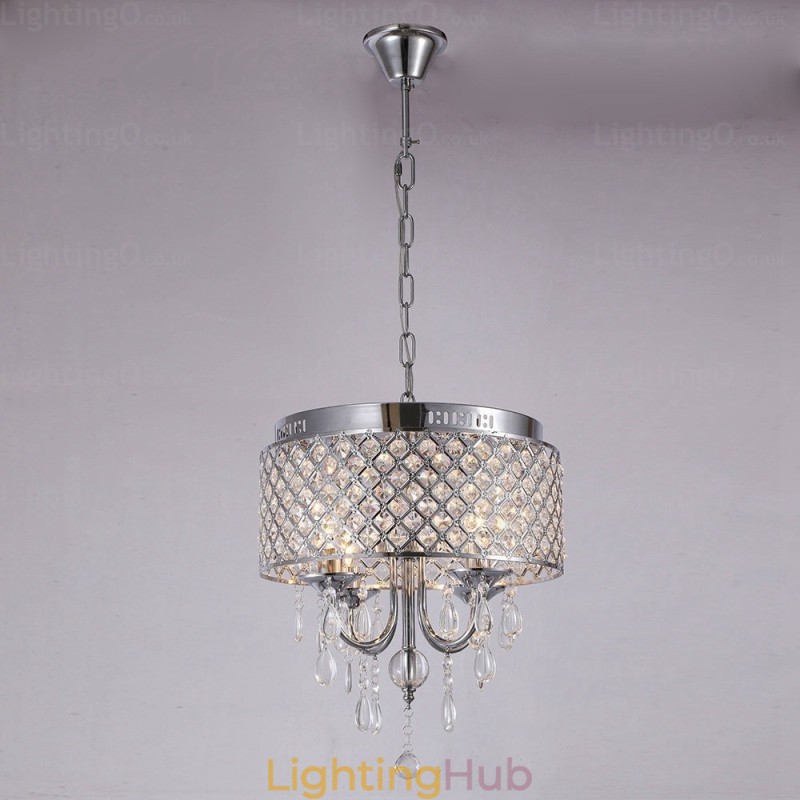 1 Light Modern Contemporary Pendant Light with Crystal Shade