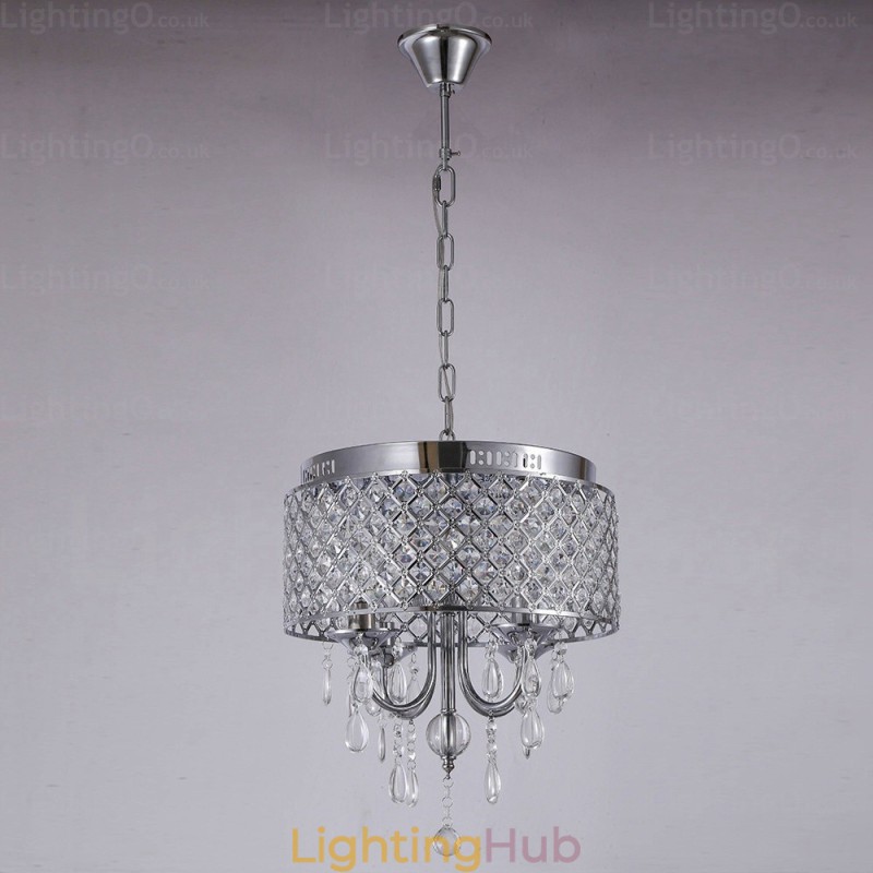 1 Light Modern Contemporary Pendant Light with Crystal Shade