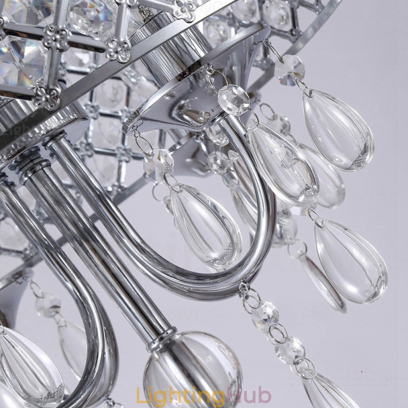 1 Light Modern Contemporary Pendant Light with Crystal Shade