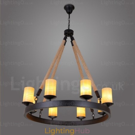 8 Light Vintage Retro Pendant Light with Marble Shade 8 Light Vintage Retro Pendant Light with Marble Shade