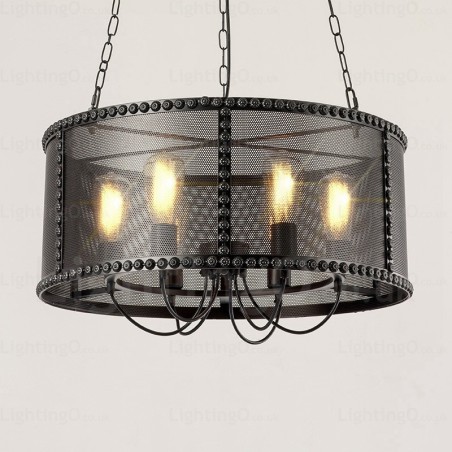 6 Light Vintage Retro Pendant Light with Stainless Steel Shade 6 Light Vintage Retro Pendant Light with Stainless Steel Shade