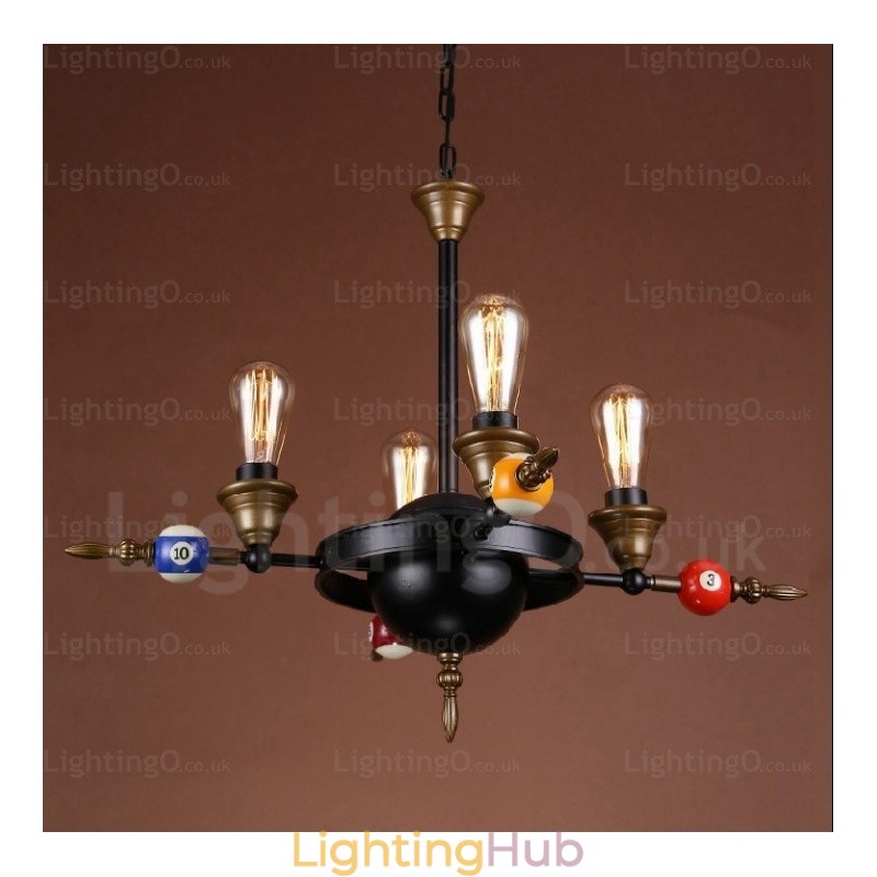 4 Light Country Rustic Vintage Retro Pendant Light