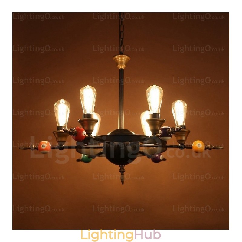 4 Light Country Rustic Vintage Retro Pendant Light