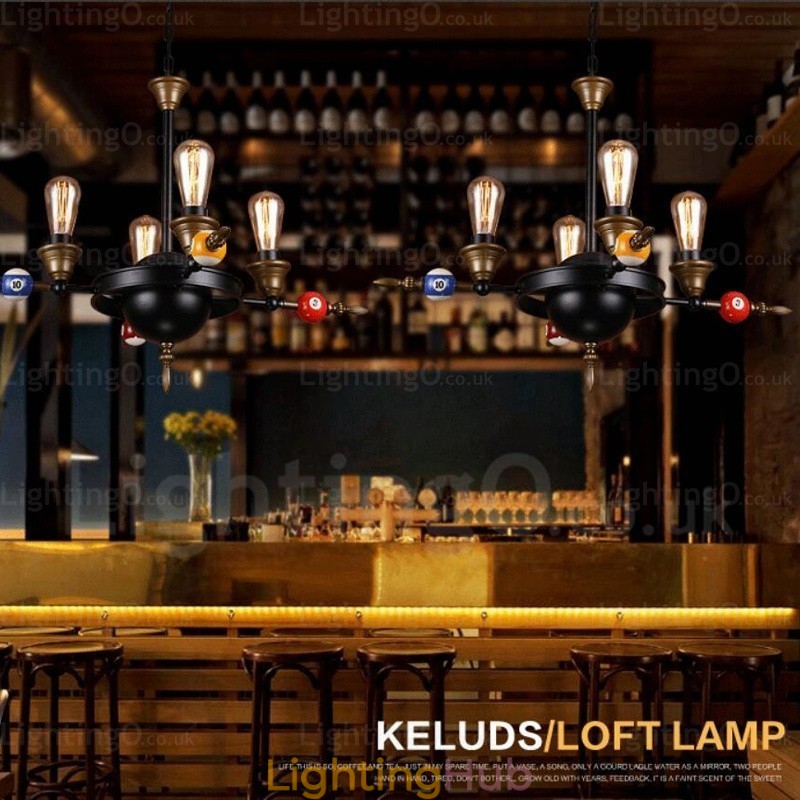 4 Light Country Rustic Vintage Retro Pendant Light