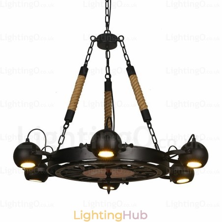 6 Light Vintage Retro Pendant Light with Stainless Steel Shade 6 Light Vintage Retro Pendant Light with Stainless Steel Shade