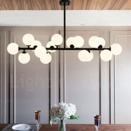 16 Light Nordic Pendant Light with Glass Shade