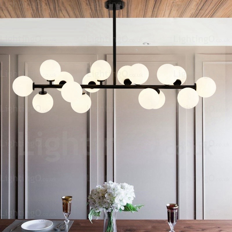 16 Light Nordic Pendant Light with Glass Shade