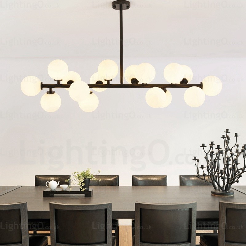 16 Light Nordic Pendant Light with Glass Shade