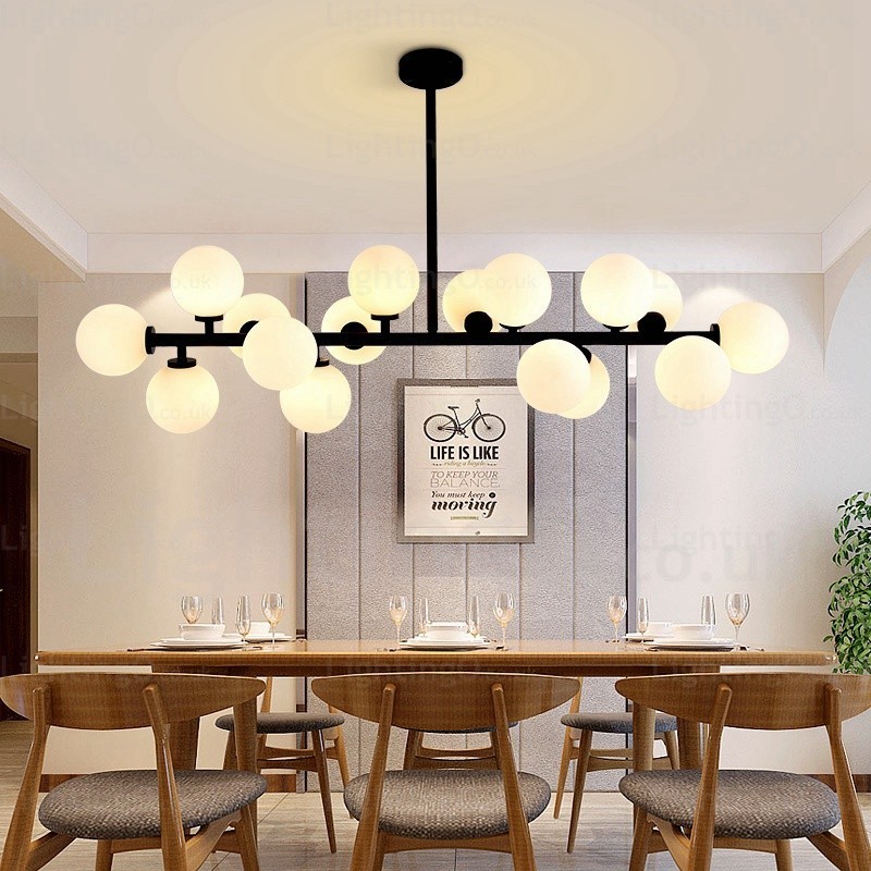 16 Light Nordic Pendant Light with Glass Shade