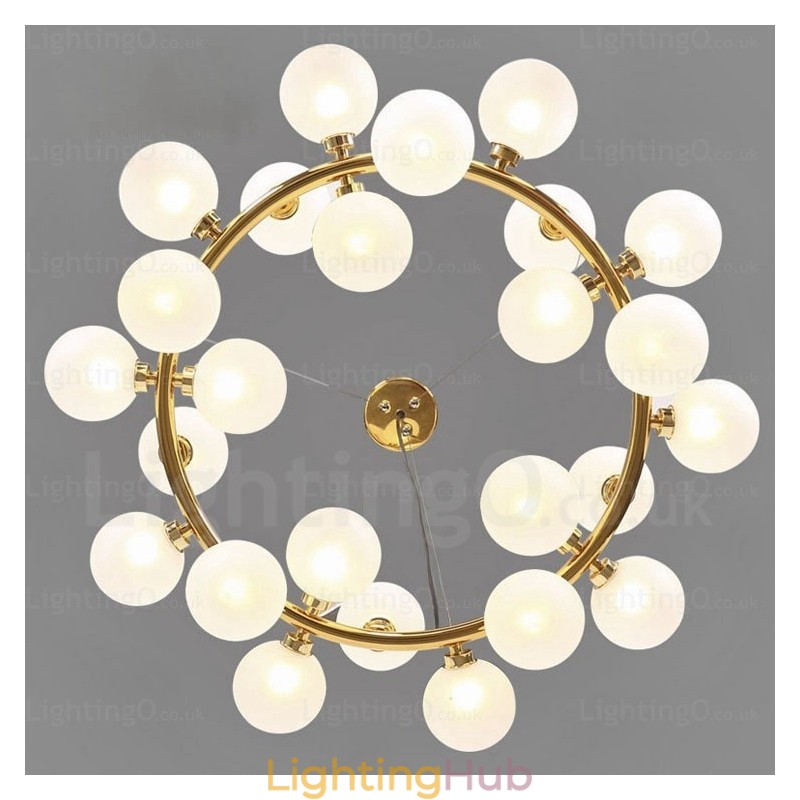 25 Light Nordic Pendant Light with Glass Shade