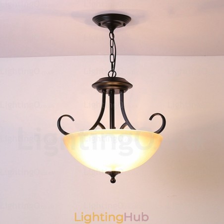 3 Light Country Rustic Pendant Light with Glass Shade 3 Light Country Rustic Pendant Light with Glass Shade