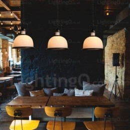 1 Light Country Rustic Pendant Light with Glass Shade