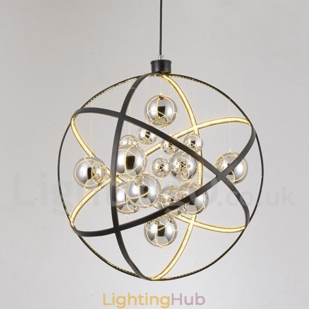 Diameter 50CM 80CM Vintage Globe Chandelier Rusty Colour Pendant Light Diameter 50CM 80CM Vintage Globe Chandelier Rusty Colour Pendant Light