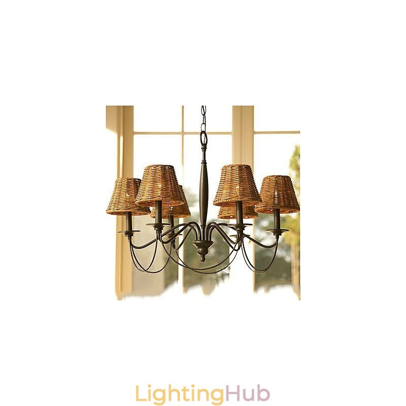 Rustic Lodge Electroplated Chandelier