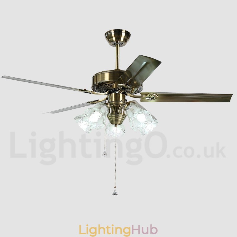 52" European Style Vintage Ceiling Fan