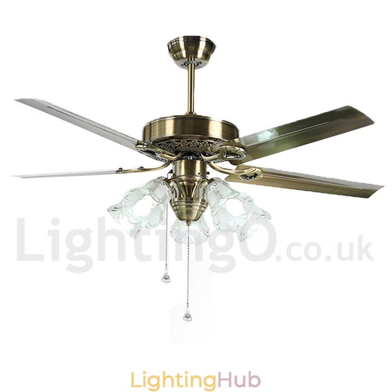 52" European Style Vintage Ceiling Fan