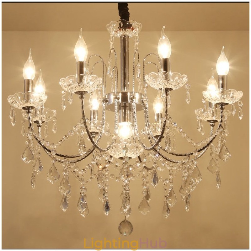 Elegant Crystal Chandelier with 9 Lights