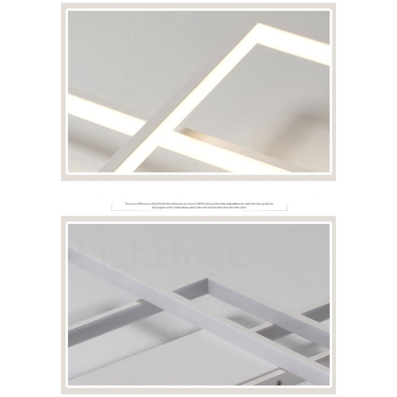 Modern Comtemporary Alumilium Painting Ceiling Light Flush Mount Wall Light with Remoter Dimmer for Living Room Bed Room Also Can Be Used As Wall Light