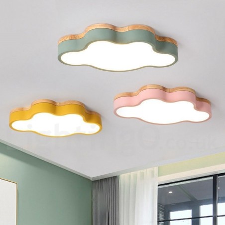 Macaron Multicolor Modern Contemporary Steel Flush Wood Light Ceiling Light Macaron Multicolor Modern Contemporary Steel Flush Wood Light Ceiling Light