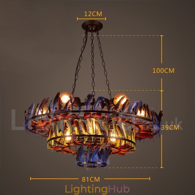 Retro Steel Lighting Store Pendant Chandelier Light