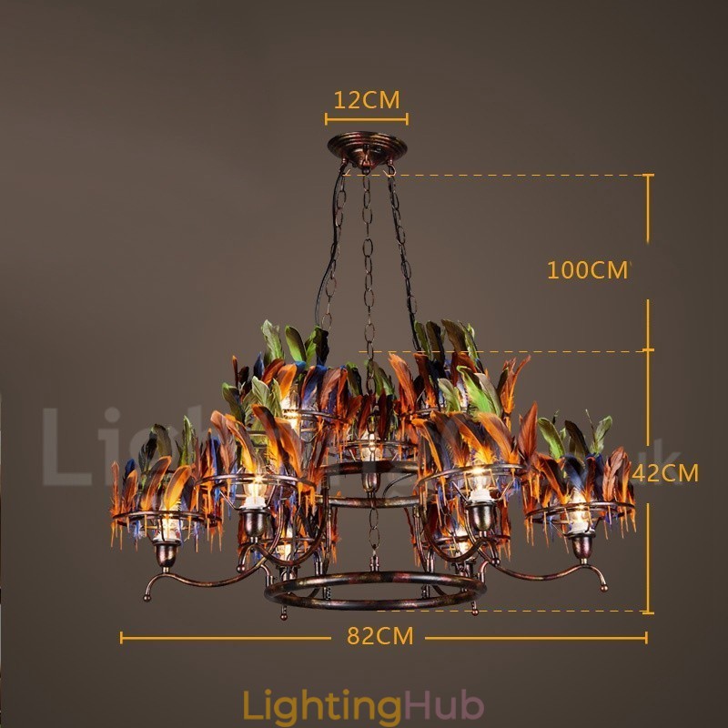 Retro Steel Lighting Store Pendant Chandelier Light