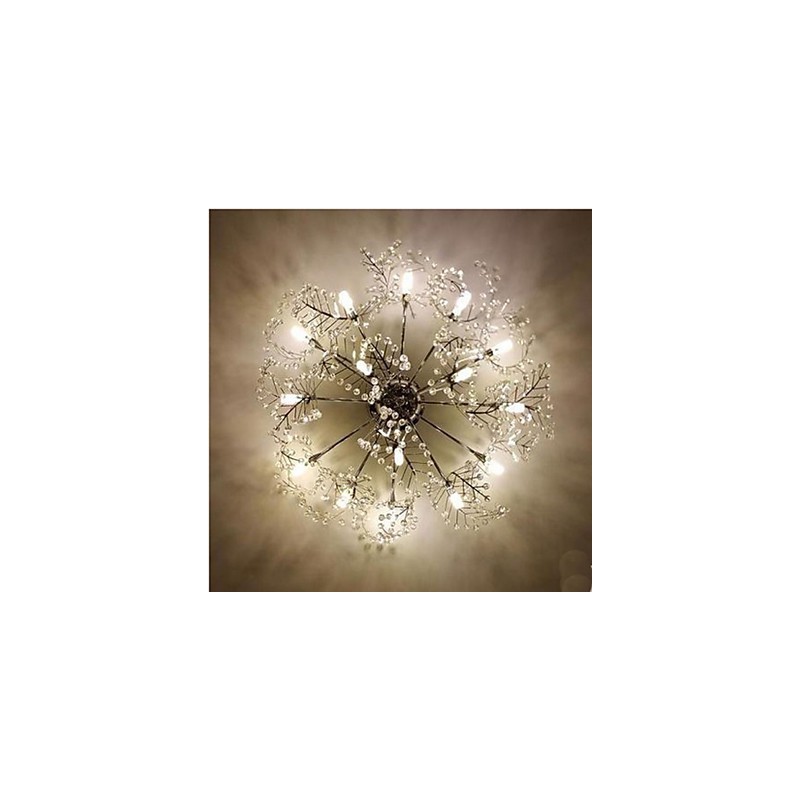 Stainless Steel Etched Deciduous Crystal Ceiling Llight