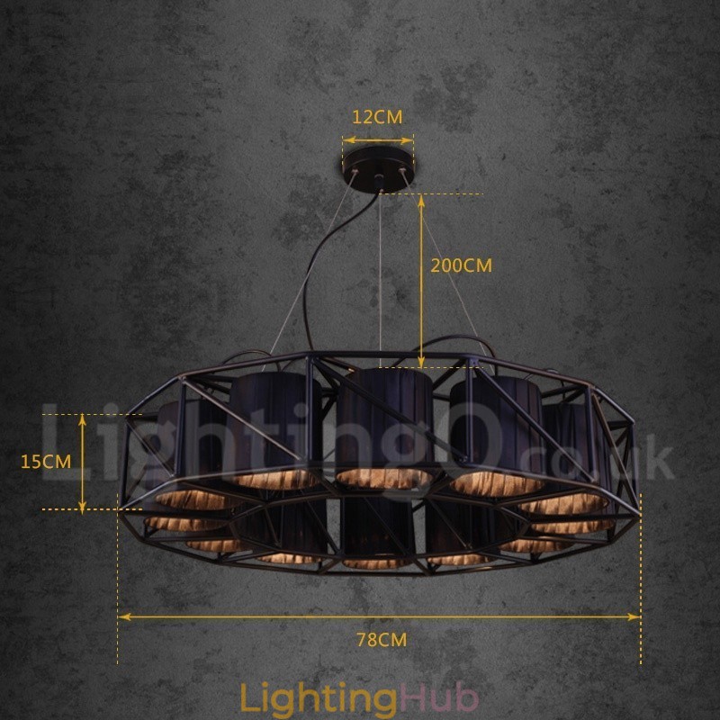 Industrial Style Steel Lighting Store Pendant Chandelier Light