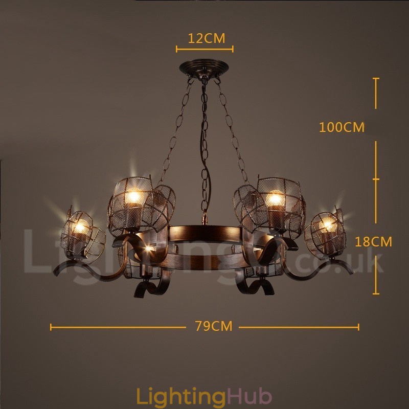 Industrial Style Steel Lighting Store Pendant Chandelier Light