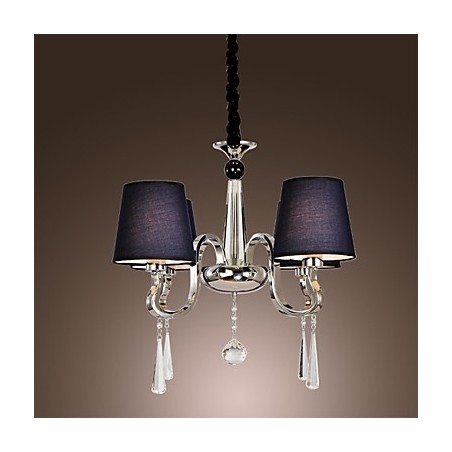 Vintage Chandelier 4 Light Classic Fabric Metal Painting