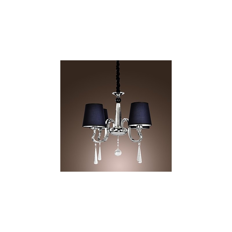 Vintage Chandelier 4 Light Classic Fabric Metal Painting