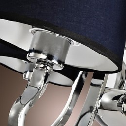 Vintage Chandelier 4 Light Classic Fabric Metal Painting