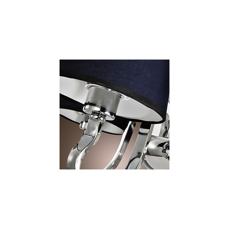 Vintage Chandelier 4 Light Classic Fabric Metal Painting