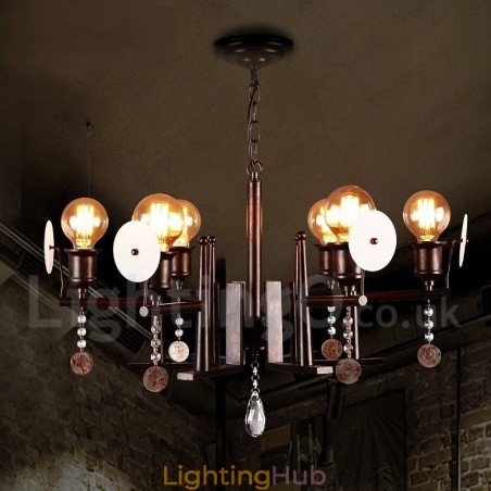 Industrial Style Steel Acrylic Crystal Lighting Store Pendant Chandelier Light Industrial Style Steel Acrylic Crystal Lighting Store Pendant Chandelier Light