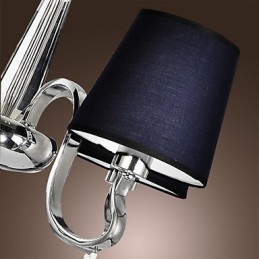 Vintage Chandelier 4 Light Classic Fabric Metal Painting