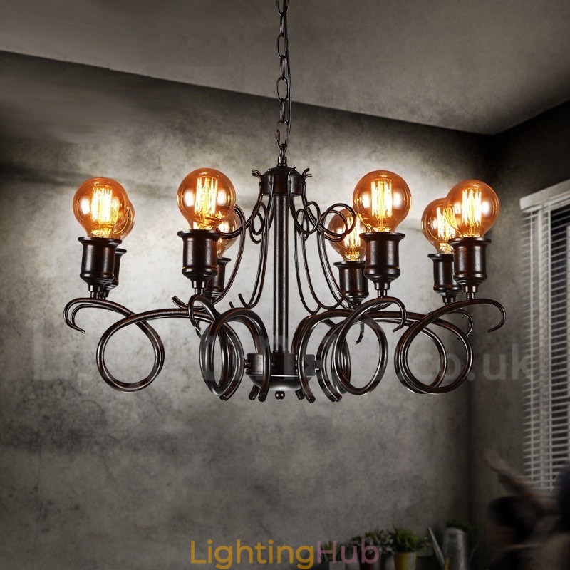 Industrial Style Steel Lighting Store Pendant Chandelier Light