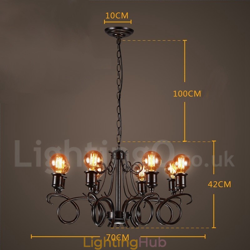 Industrial Style Steel Lighting Store Pendant Chandelier Light