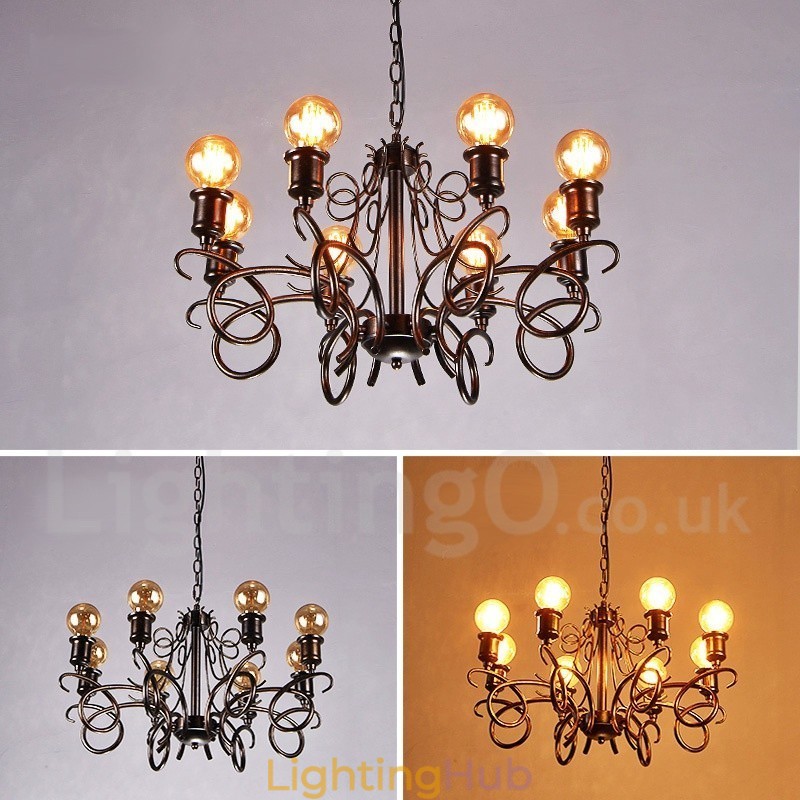 Industrial Style Steel Lighting Store Pendant Chandelier Light