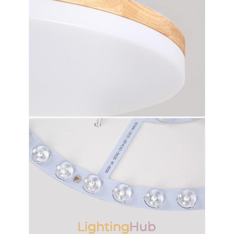 Nordic Round Ceiling Lamp Simple Modern Solid Wood Lamp Ultra thin Ceiling Lamp